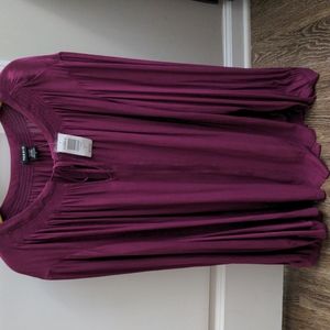 NWT Torrid Brand Romantic  Poet Blouse in Purple Size 6 or 30